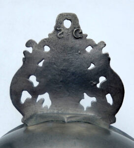 Crown Handle Porringer Marked “SG” 5 ½”