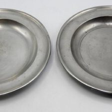Pair of Marked American Pewter Plates