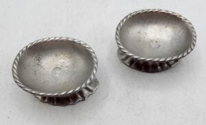 Pair of Early Pewter Salts