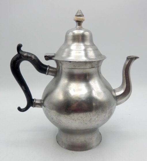 American Transitional Queen Anne Pewter Teapot